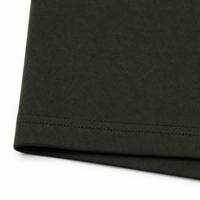 T-shirt vierge personnalisé en maille épaisse 220g, vert olive, col rond, manches courtes, coupe classique, uni, streetwear unisexe