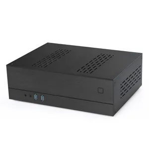 Joyee A02 3mm alüminyum ofis masaüstü bilgisayar kasası dikey HTPC düşük profilli kart Mini ITX kabine