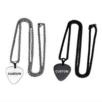 Collier pendentif personnalisé en acier inoxydable pour guitare Porpcord chaîne pendentif vierge collier à faire soi-même hommes femmes cadeau de couple