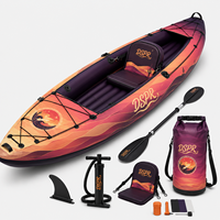 Kayak gonflable en gros avec logo personnalisé, bateau de tourisme biplace avec plancher Drop Stitch pour la location en station et les revendeurs
