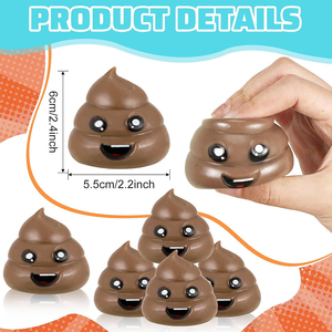 Pelotas Antiestrés de Caca Huecas de 2.4 Pulgadas, Juguetes Blandos de Caca para Apretar, Juguetes Sensoriales para Niños y Adolescentes - Product Image 6