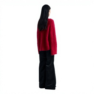 Sweat-shirt en mohair pour femme, pull personnalisé de luxe, col rond, doux, chaud, tricoté, décontracté, streetwear, mode hiver - Product Image 4