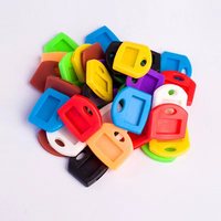 Hot Selling Colored Square Keycap Silicone ID Tag Set Can Stickers Label New Style Key Cover Caps