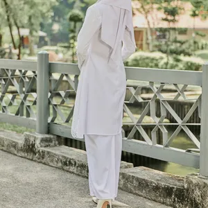 Sipo Eid Thiết Kế Baju Kurung Hồi Giáo Quần Áo In Hai-Mảnh Phụ Nữ Set Hot Bán Polyester Vải Thời Trang Malaysia Baju Kebaya