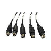 Câble d'alimentation DC mâle HINICABLE DIN4P, conducteur en cuivre étamé pour assemblages de câbles isolés en PVC noir 2725 24AWG