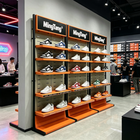 Étagère de présentation de chaussures en métal Mingtang pour magasin de chaussures, mobilier de décoration de magasin, présentoir à chaussures