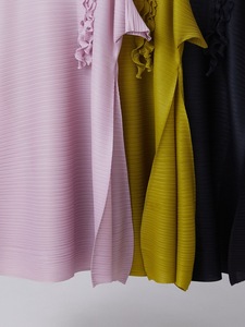 PY Nueva Llegada, Vestido Elegante Plisado Miyake con Volantes Laterales, Cuello Redondo Holgado, Tallas Grandes, Ropa de Mujer al por Mayor - Product Image 5