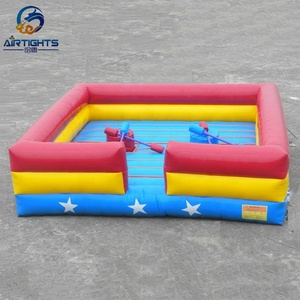 Jeu De Joutes Gonflable 4x4 M, Arène De Combat PVC, Avec Souffleur Et Kit Réparation