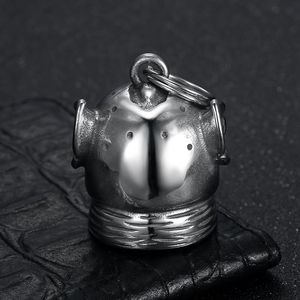 Pendentif Thème Yunnique en Acier Inoxydable, Forme Visage, Breloque Cloche Rétro, Cadeau Unisexe - Product Image 3