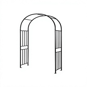 Telón de fondo de hierro de color negro con diseño de moda, forma y tamaño personalizados, para cumpleaños y bodas. - Product Image 1