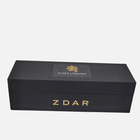 Boîte-cadeau de bouteille de vin en papier dur personnalisable de luxe Offre Spéciale emballage biodégradable recyclable stratification mate tache de feuille d'or