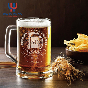 Verre à <span class=keywords><strong>bière</strong></span> personnalisé de 500 ml (17 oz) avec gravure de logo pour anniversaire, garçons d'honneur, enterrement de vie de jeune homme, restaurant, cadeau - Product Image 3