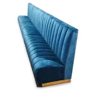 1 canapé d'angle en velours cuir pu, bleu, siège de 3 places 6ft, design, pour restaurant, marché des états-unis