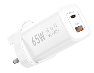 Cargador WiWU Nano GaN de 65W PD+QC, Cargador Rápido de Pared con Función SCP, Protección Contra <span class=keywords><strong>Sobrecarga</strong></span> y Descarga, Salida de 5A para Teléfono y Portátil - Product Image 4