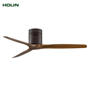 Modern Simple Wooden Ceiling Fan Without Lamp Fan Bedroom Fashion Decorate With Remote Control Solid wood 52 inch Ceiling Fans