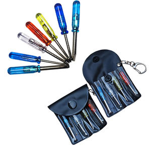 迷你螺丝刀钥匙扣套装散装包括<span class=keywords><strong>3</strong></span>个迷你螺丝刀，装在一个便携式小袋中，带扣钩，适合成人男士工具 - Product Image 1