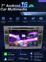 Lecteur DVD de voiture Android 16 pouces argenté pour Opel Vauxhall Vivaro Astra Corsa Zafira, CarPlay sans fil, DSP, 8 Go, 128 Go, ES9160PG