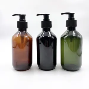 Leere Kosmetik verpackung 300ml 400ml 1 Liter Plastik flasche Shampoo Haustier schwarz Pump flaschen 500ml für Flüssig seife