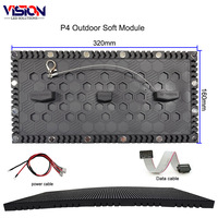 Module LED souple flexible imperméable P3 pour extérieur, IP65, panneau d'affichage LED incurvé, pour mur vidéo de forme personnalisée en extérieur