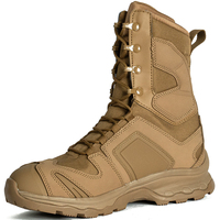 Bottes tactiques imperméables légères pour hommes, mi-mollet, à lacets, antidérapantes, avec semelle extérieure en caoutchouc résistant à l'usure