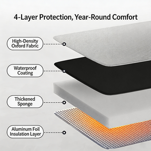 Abri pour chat imperméable et anti-froid, abri d'hiver extérieur chaud avec cadre surélevé, grand espace, lit pliable pour animaux de compagnie errants - Product Image 4