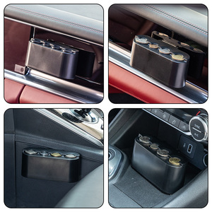 Boîte à monnaie pour voiture Shunwei de grande capacité, pouvant contenir quatre tailles de pièces de monnaie adaptées à l'Europe, à l'Amérique, au Japon et à la Corée du Sud, et - Product Image 3