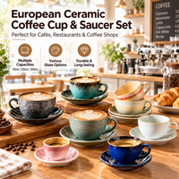 Ensemble de tasses à café en céramique empilables personnalisées Kingze 110ml 250ml 350ml Tasses et soucoupes élégantes en porcelaine
