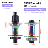 Goldix-Moyeu de vélo vtt V2 à 6 cliquets, 120 son, frein à disque, coude 32/36H, avant, arrière, 7-12 vitesses