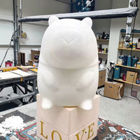 Nouveau jouet de coulée de fluide DIY Capybara mignon de dessin animé de 16 cm, embryon blanc avec tirelire