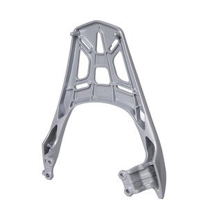 Vente directe usine – Supports d'extension de top-case moto durables en acier argenté – Porte-bagages arrière universel pour moto - Product Image 3