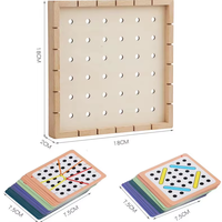 New Design Montessori Children's Wooden Fine Motor Skills Kid's Threading Board Game Educational Lacing Activity Toys