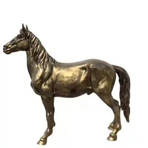 大型黄铜马雕像黄铜马装饰仿古黄铜马雕像