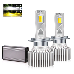Siêu Sáng V9d 6000K & 3000K 200W 40000lm LED Đèn Pha H3 <span class=keywords><strong>H4</strong></span> 9005 880 Đôi Ống Đồng Fan Bên Ngoài Điều Khiển Sương Mù Ánh Sáng - Product Image 1