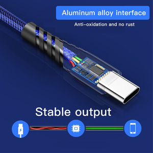Câble de données USB tressé rouge OEM 2.4A de l'usine de Shenzhen <span class=keywords><strong>Cordon</strong></span> de charge rapide pour <span class=keywords><strong>iPhone</strong></span> <span class=keywords><strong>7</strong></span> 11 12 Flexible et pour ordinateurs - Product Image 6