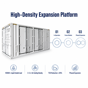 Centro de Datos Contenedorizado Prefabricado para IA y HPC con Doble Refrigeración, Alimentación Eléctrica y Proyectos de Expansión Apilables de 20 pies - Product Image 2