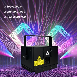 Đa colour RGB 2 Watt 3D hoạt hình Đảng ánh sáng laser thanh Máy hiển thị