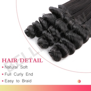Nouvelles tresses au crochet en <span class=keywords><strong>spirale</strong></span> 3X, fibre haute température, boucles italiennes soyeuses, style queue de cheval, <span class=keywords><strong>cheveux</strong></span> en vrac, 24 pouces, <span class=keywords><strong>cheveux</strong></span> à tresser bouclés à la française - Product Image 4