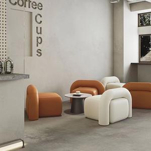 Sofás Cuadrados Creativos de Espuma de Alta Densidad, Fáciles de Limpiar, Conjunto para Restaurantes, Tiendas de Postres y Té con Leche, Sillas para Reuniones y Recepciones - Product Image 4