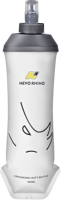Bouteille d'eau pliable Nevo Rhino 500 ml grise sans bouchon, anti-fuite, avec filtre, gourde souple pour l'hydratation, emballage inférieur pour la course à pied et l'entraînement