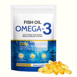 Omega-3 <strong>Fish</strong> Oil Softgels 240 Count 1280mg Omega-3s Per 2 Softgels Support Heart Brain &amp; Immune Health OEM/ODM Private Label - Product Image 1