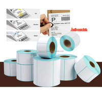 Etiquetas Logísticas Impresas Personalizadas Haoxuan, Material PET, Etiquetas de Código de Barras Impermeables para Servicio de Entrega Express