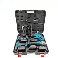 Ensemble de perceuse électrique multifonctionnelle 4 pièces, meuleuse d'angle, batterie au lithium, boîte en alliage d'aluminium, clés combinées OEM