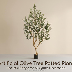 LYZZ Oh Arts - Bonsái de Olivo Artificial Grande de Plástico, 240 cm de Altura, Simulación Realista, Tacto Natural, Duradero, de Alta Calidad, para Interiores/Exteriores - Product Image 4