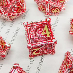 Bộ Xúc Xắc Kim Loại Rỗng Mới Nhất 2023 Thiết Kế Xúc Xắc D & D Dnd - Product Image 5