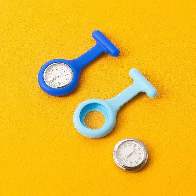 Wholesale Quartz Pocket Watch Medical Digital Silicone Nurse Watch Fob Breast Watch in Red Pink White Nix Color for Nurse