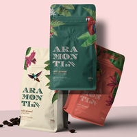 Pochette à café en plastique biodégradable, impression personnalisée, sac en aluminium pour poudre de protéines de lactosérum