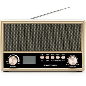 Vofull 2022 Good Design Real Wood Case Outside Europe AM FM Digital Vintage Retro Multi Bands Wooden Radio