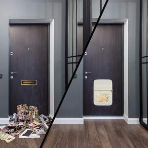 Organisateur de courrier mural noir de haute qualité pour boîte aux lettres, support de courrier personnalisé pour porte, organisateur de sacs pour courrier intérieur à ressort - Product Image 4