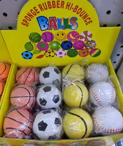 Pet Sponge Rubber Hi-Bounce Ball Farbe Gummi Hund Interaktives Kau spielzeug Tennisball für das Training