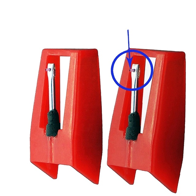 Red Ruby Turntable Needles Stylus With LP Vinyl Needle Gramophone Accessories Stylus Record Player Phonograph Stylus for Phono